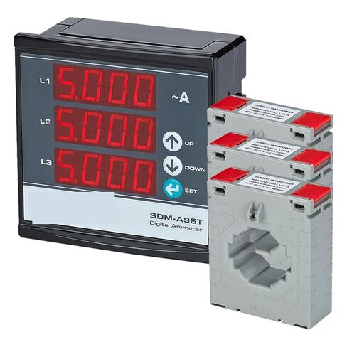 SDM-A96T 3P & 4W مقياس التيار الكهربائي الرقمي ثلاثي الطور LED عداد لوحة 96 * 96 220-240 فولت 1 قطعة (بدون CT) in Kuwait