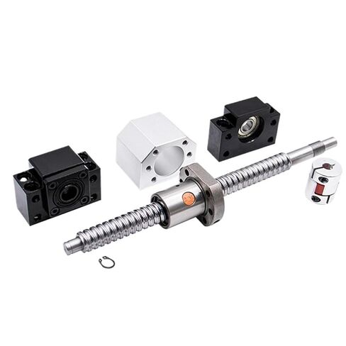Metal Ball Screw nut end Processing 300-1000mm SFU2510 Ball Screw Set Kit with Single Nut + BKBF20 Support + DSG25H Nut Housing + D40L66 Coupling(350mm) in Saudi Arabia