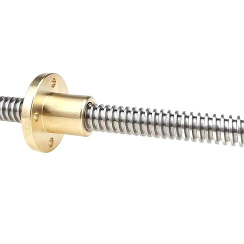 Metal Ball Screw nut end Processing Lead 4mm with Nut 3D Printer Trapezoidal Rod 100mm-600mm T16 Lead Screw 16mm Linear Shaft(100mm) in Saudi Arabia