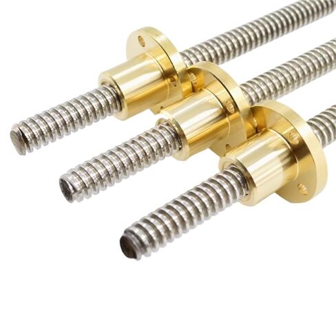 Metal Ball Screw nut end Processing T20 Lead Screw 3D Printer Stepper Motor Trapezoidal Screw with Nut 100-1000mm Lead 4mm(500mm) in Saudi Arabia