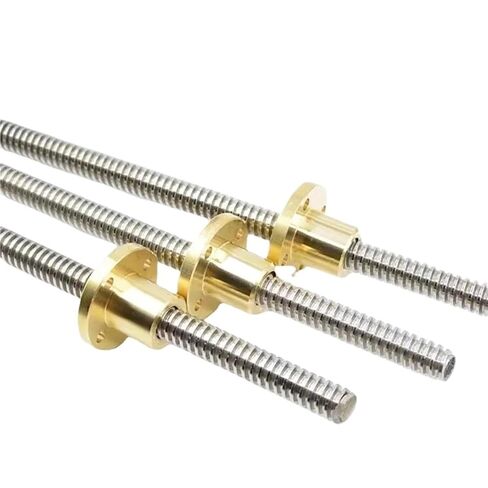 Metal Ball Screw nut end Processing T20 Lead Screw 3D Printer Stepper Motor Trapezoidal Screw with Nut 100-1000mm Lead 4mm(500mm) in Saudi Arabia