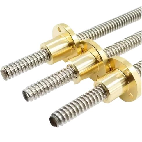 Metal Ball Screw nut end Processing T20 Lead Screw 3D Printer Stepper Motor Trapezoidal Screw with Nut 100-1000mm Lead 4mm(500mm) in Saudi Arabia