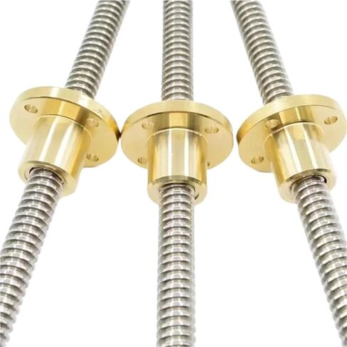 Metal Ball Screw nut end Processing T20 Lead Screw 3D Printer Stepper Motor Trapezoidal Screw with Nut 100-1000mm Lead 4mm(500mm) in Saudi Arabia