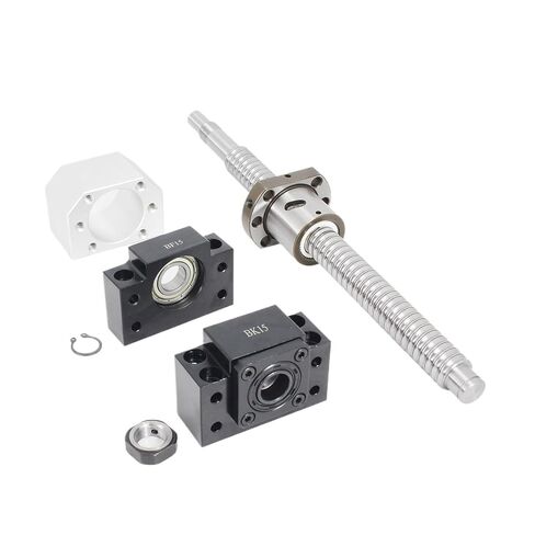 Metal Ball Screw nut end Processing 20mm Ball Screw C7 SFU2005 Ball Screw Lever End Processing + BK/BF15 + Ball Nut + Nut Seat(650mm) in Saudi Arabia