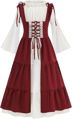 TOONRAIN Princess Costume Medieval Renaissance Dress Girls for Halloween Cosplay in Kuwait