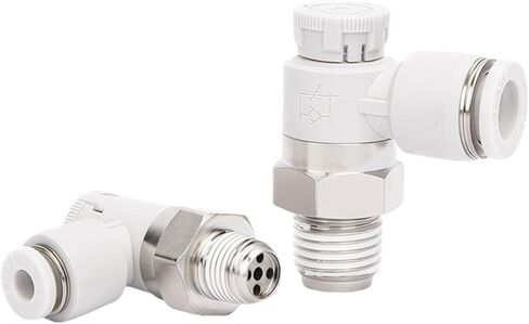 1pcs PTL Series Speed Controller with One-touch Fitting Meter-out Throttle valve Pneumatic fitting Thread 1/8 1/4 3/8 1/2"(PTL06,02A_1 PC) in Saudi Arabia