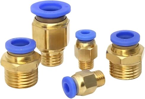 1pcs PC Air Pneumatic Fitting 4mm 6mm 8mm 10mm 12mm Quick Connector Male Thread Compressed 1/4 1/2 1/8 3/8 Hose Tube Connector(PC 12-03) in Saudi Arabia