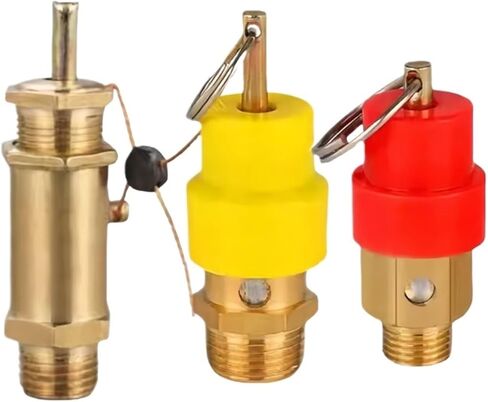 1PCS 1/4'' 3/8" 1/2" British Standard Pipe Thread 1/3/4/5/6/7/8KG Air Compressor Safety Relief Valve Pressure Release Regulator(Metal-8KG,3/8") in Saudi Arabia