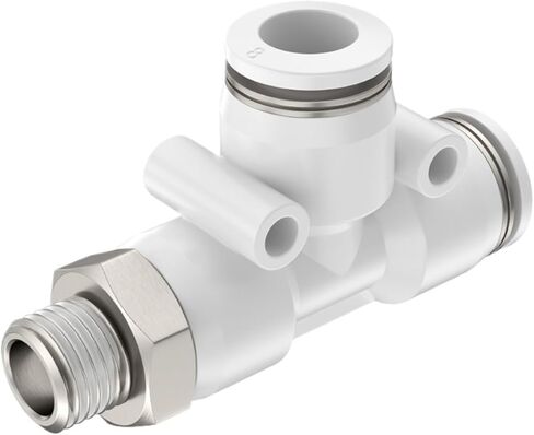 1pcs Pneumatic quick connector external thread side tee PD/4/6/8 mm/10/12/14/01-02-03-04(PD 8-M5) in Saudi Arabia