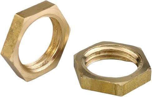 1pcs Brass Hex Lock Nuts British Standard Pipe Female Thread Flange Nuts - 1/8"1/4"3/8"1/2"3/4"1" Sizes with Hexagonal Shank Cap(Nut 1 PC,1") in Saudi Arabia