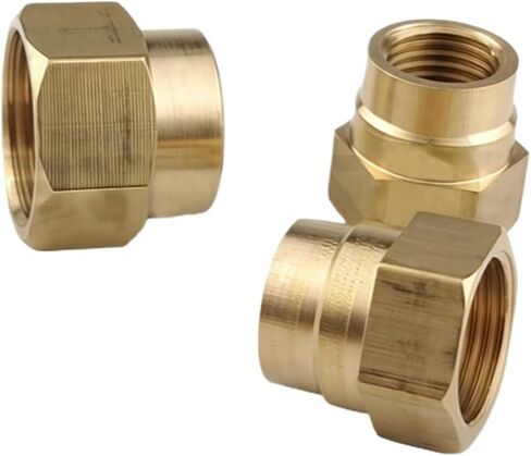 1pcs Brass Pipe Fitting Hex Coupling Coupler, Female British Standard Pipe Thread 1/8" 1/4" 3/8" 1/2" 3/4"(Female 1l8) in Saudi Arabia