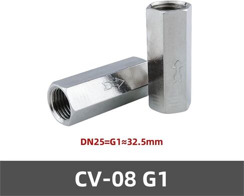 1pcs Air Check Valve 6mm 8mm 10mm 1/4 OD Hose One Way Valve Air Gas Single Way Brass Valve Air Compressor Pipe Fitting Adapter(CV-08 G1,10 PCS) in Saudi Arabia