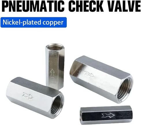 1pcs Air Check Valve 6mm 8mm 10mm 1/4 OD Hose One Way Valve Air Gas Single Way Brass Valve Air Compressor Pipe Fitting Adapter(CV-08 G1,10 PCS) in Saudi Arabia