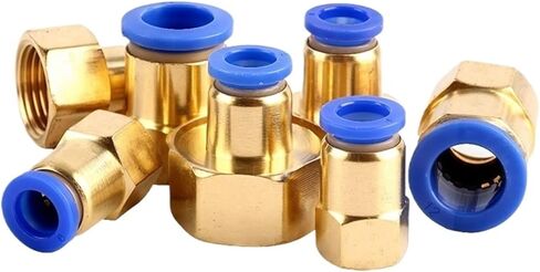 1pcs PCF Air Pipe Fitting 4 6 8 10 12mm Hose Tube 1/8" 3/8" 1/2" British Standard Pipe Thread 1/4" Female Brass Pneumatic Connector(PCF 10-04) in Saudi Arabia