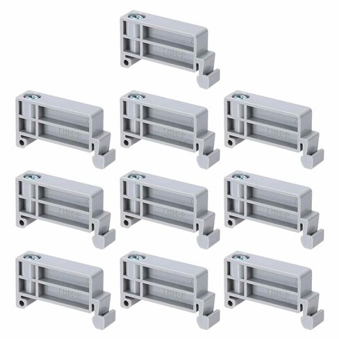 MECCANIXITY Terminal Blocks 10 Pack TBR-F Rail Mount Fuse Holder Screw Terminal Block Wire End Bracket Stopper Din Rail Screw Fixed Black for DIY Electronic Circuits Machine Appliances in Saudi Arabia