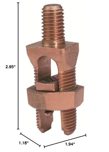 BURNDY SERVIT Post KC28 موصل التأريض الميكانيكي، موصل 1 إلى 4/0 AWG، برونزي in Kuwait