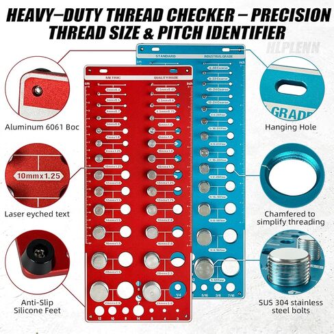 70 مقياسًا قياسيًا ومتريًا لفحص خيط الصواميل والمسمار، ولوحة تعريف البراغي والصواميل مع 26 مقياسًا قياسيًا و26 متريًا و18 مقياس حفر، ومقياس تحديد حجم المسمار لورشة العمل والإصلاحات المنزلية in Kuwait