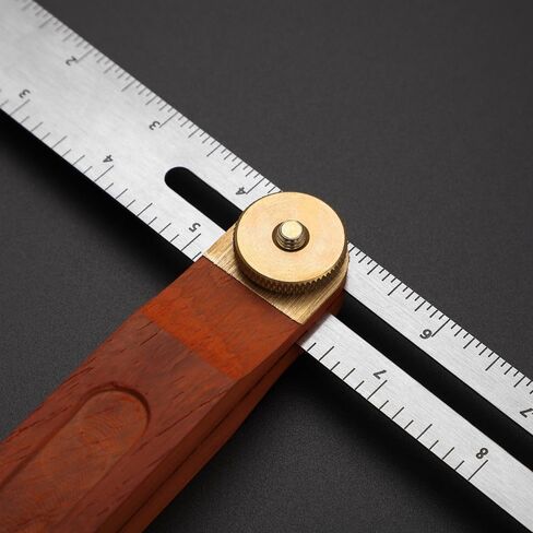 Sliding T-Bevel Angle Ruler Stainless Steel with Hardwood Handle 9.84 Inch Adjustable Angle Gauge T-Square for Woodworking and Machinist Use in Saudi Arabia