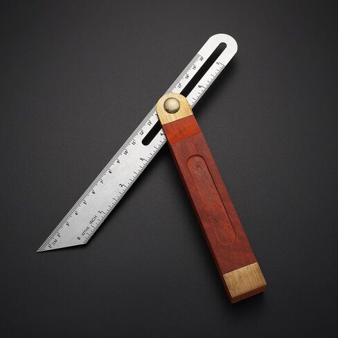 Sliding T-Bevel Angle Ruler Stainless Steel with Hardwood Handle 9.84 Inch Adjustable Angle Gauge T-Square for Woodworking and Machinist Use in Saudi Arabia