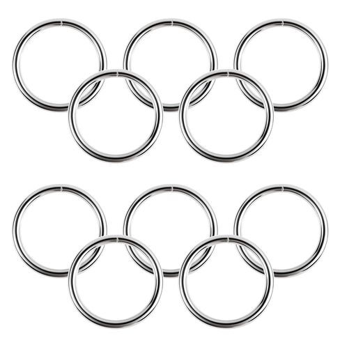 2 Pcs Stainless Steel Multi Purpose O Rings ID 70mm(2.76in) Seamless Metal O Ring Wire Diameter 5mm Solid Welded Metal Loops Suitable for Macrame Crafts, Pet Collars & Home Decor(Silvery) in Saudi Arabia