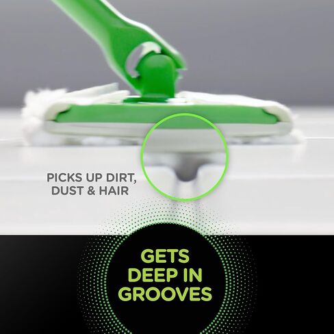 Swiffer Sweep + Mop, Dry Pads Refill, Floor Cleaner for Dirt, Dust, Hair, Cleaning Cloths for Mopping Home, Bathroom, Kitchen, All Purpose Multi-Surface Floor Wipes, Heavy Duty, Gain, 40ct in Kuwait