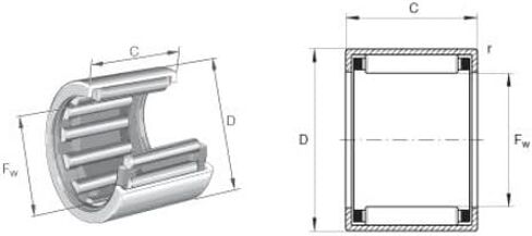 4pieces BA68Z 3/8x9/16x1/2inch SCE68 BA68ZOH FC 69066 Open End Drawn Cup Needle Roller Bearing BA68 Bearings in Saudi Arabia