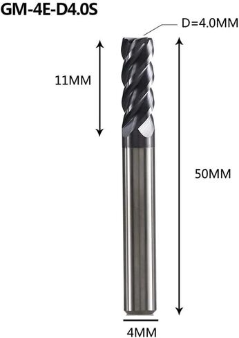 1 قطعة 4 المزامير كربيد نهاية مطحنة D4-D20 CNC جهاز توجيه الخشب بت 1-20 مللي متر قطع القطر التنغستن الصلب قاطعة المطحنة أداة in Kuwait