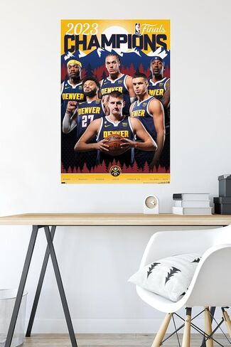 Trends International NBA Denver Nuggets - 2023 NBA Finals Champions Wall Poster, 34L x 22.4W, Premium Unframed Version in Saudi Arabia