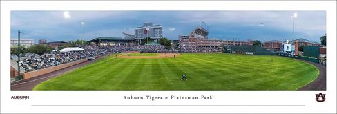 Auburn Tigers Baseball - 40.25x13.75-inch Standard Framed Print by Blakeway Panoramas in Saudi Arabia