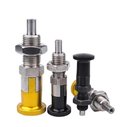VCN211 Spring Loaded Locating Pins with Lock-Nut Black/Gold Aluminum Stainless Index Bolts Indexing Plungers with Tapped Tip 1Pcs(Black-VCN211-CK,M12) in Saudi Arabia