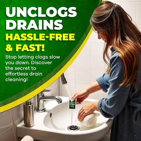 مزيل انسداد تصريف الشعر من زيب إت، أداة فك الانسداد مقاس 63.5 سم للاستحمام والحوض والمغسلة في ثوانٍ، قابلة لإعادة الاستخدام، مرنة، غير سامة، ثعبان تصريف (3 عبوات) in Kuwait