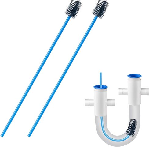 2 PCS Condensate Trap Flexible Drain Brush, 48 Inch Drain Line Cleaning Brush, Condensate Traps Clean for Condensate P-Trap and HVAC Systems in Saudi Arabia