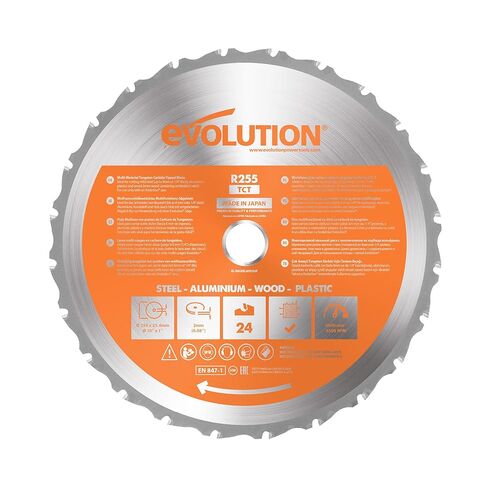 Evolution Power Tools R210TCT-24T (Rage) Multi-Material TCT Blade Cuts Wood, Metal and Plastic, 210 mm in Saudi Arabia