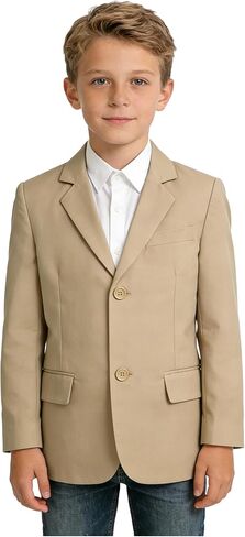 سترة بدلة ضيقة للأطفال الصغار والأولاد، معطف رسمي كلاسيكي، ملابس غير رسمية، معطف رياضي باللون الأزرق الملكي، سترة عمل للأولاد in Kuwait