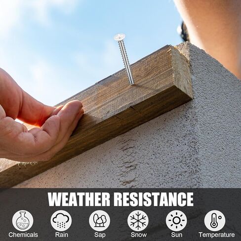 120Pcs #8 Flat Head Wood Screws, 1",3/4",1/2",2",1-1/2",1-1/4" White Wood Screws Assortment Kit for 3.6mm-3.8mm Holes in Kuwait