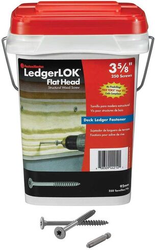 FastenMaster LedgerLok Flat Head Wood Screw - Bucket of 250-3-5/8" in Saudi Arabia