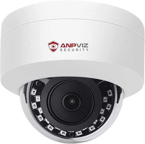 كاميرا Anpviz 5MP PoE، كاميرا IP PoE IP للتخريب في الهواء الطلق مع صوت، رؤية ليلية 98 قدمًا، H.265، تسجيل 24/7 مقاوم للماء IP66 داخلي، زاوية واسعة 2.8 مم (رمادي)، متوافق مع NDAA (سلسلة U) in Kuwait