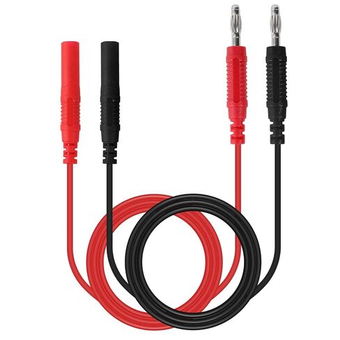 UMLIFE 2 قطعة اختبار الرصاص المتعدد تمديد ذكر إلى أنثى موصل 4 مم قابس الموز إلى جاك الثقيلة 14AWG أسلاك السيليكون متر يؤدي مجسات 3.3 قدم in Kuwait