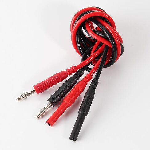 UMLIFE 2 قطعة اختبار الرصاص المتعدد تمديد ذكر إلى أنثى موصل 4 مم قابس الموز إلى جاك الثقيلة 14AWG أسلاك السيليكون متر يؤدي مجسات 3.3 قدم in Kuwait