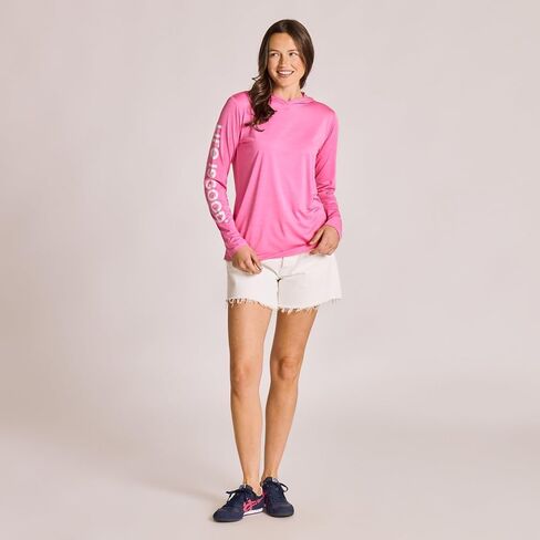 Life is Good. Women's Long Sleeve Sun Crusher Hoodie, Watermelon Pink in Saudi Arabia