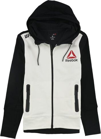 Reebok Womens Walk Out Hoodie Sweatshirt, White, Medium in Saudi Arabia