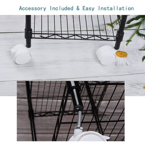 2 Inch Casters Swivel Stem Caster Wheel 1/4" - 20 x 1" New PP Furniture Shelving Casters Replacement Castors with Brakes (Without Brake-White) in Saudi Arabia