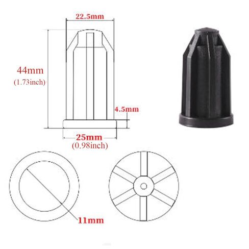 Black Plastic Caster Socket Sleeve Round Inserts 7/16" Caster Rod Socket CoverSuitable for Objects Such as Chairs with Swivel Casters 8PCS in Saudi Arabia