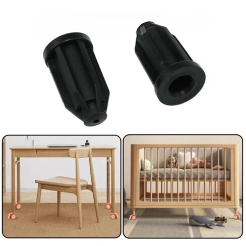 Black Plastic Caster Socket Sleeve Round Inserts 7/16" Caster Rod Socket CoverSuitable for Objects Such as Chairs with Swivel Casters 8PCS in Saudi Arabia