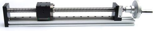 Gdrasuya10 Linear Guide Slide Table Ball Screw Motion Rail 200mm Ballscrew 1605 Linear Rail Guide Slide Actuator with Handwheel, Manual Linear Rail for Measuring Your Daily Needs(48x45mm Panel) in Kuwait