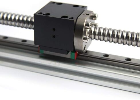 Gdrasuya10 Linear Guide Slide Table Ball Screw Motion Rail 200mm Ballscrew 1605 Linear Rail Guide Slide Actuator with Handwheel, Manual Linear Rail for Measuring Your Daily Needs(48x45mm Panel) in Kuwait