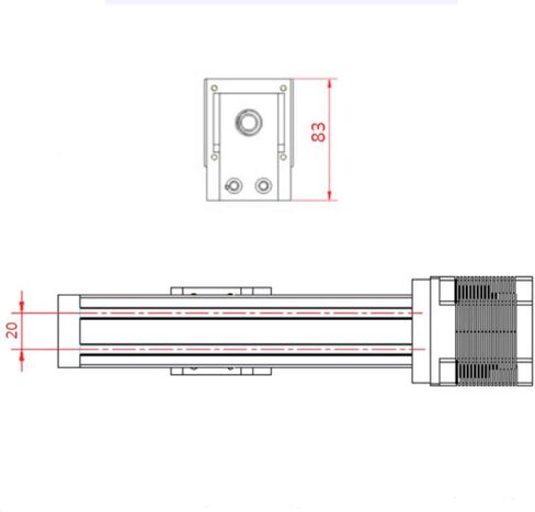 Gdrasuya10 Linear Guide Slide Table Ball Screw Motion Rail 200mm Ballscrew 1605 Linear Rail Guide Slide Actuator with Handwheel, Manual Linear Rail for Measuring Your Daily Needs(48x45mm Panel) in Kuwait