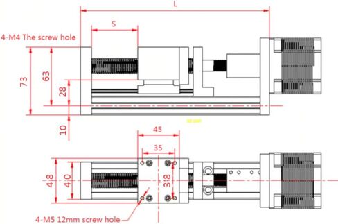 Gdrasuya10 Linear Guide Slide Table Ball Screw Motion Rail 200mm Ballscrew 1605 Linear Rail Guide Slide Actuator with Handwheel, Manual Linear Rail for Measuring Your Daily Needs(48x45mm Panel) in Kuwait