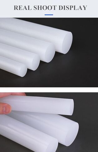 Plastic round rod, 2 Pcs Nylon Rods, Plastic Round Rod 55/60/65Mm Diameter, 500Mm Length(55mm) in Kuwait