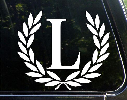 حرف L، حجم كبير، حرف واحد فقط للزينة - 9 بوصة × 10 بوصة - ملصق لاصق/ممتص للصدمات من الفينيل للنوافذ والشاحنات والسيارات وأجهزة الكمبيوتر المحمولة والنظارات. أكواب، الخ. in Kuwait